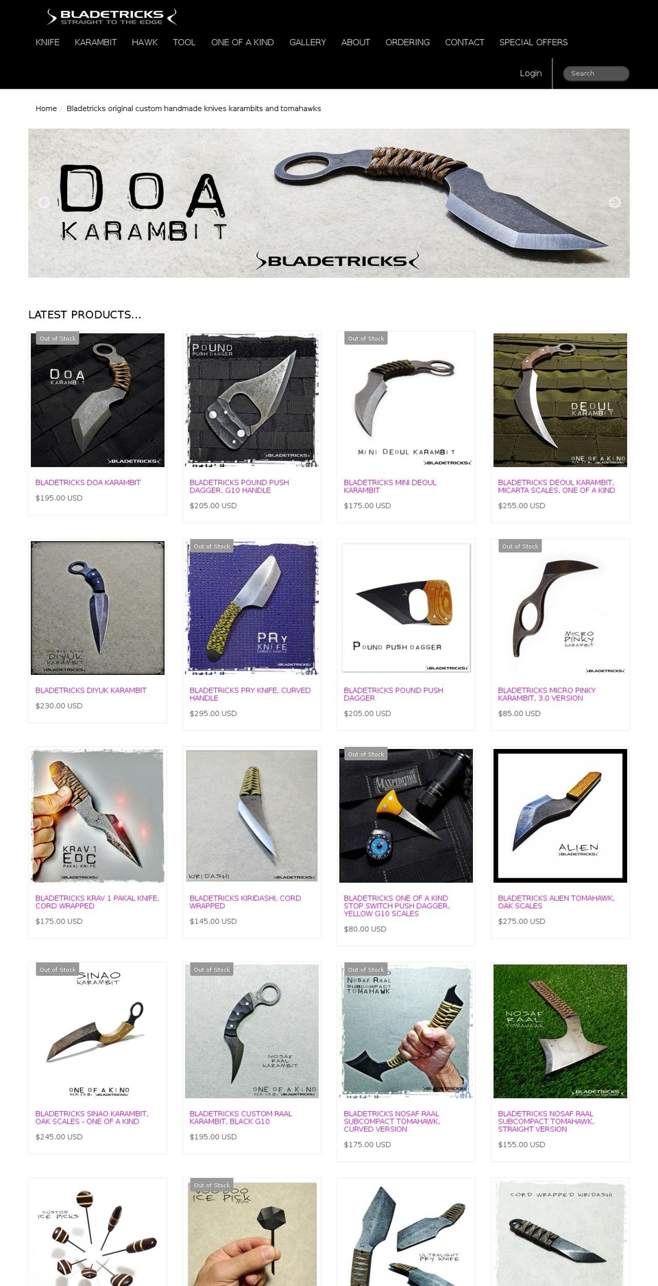 bladetricks.net shopify website screenshot