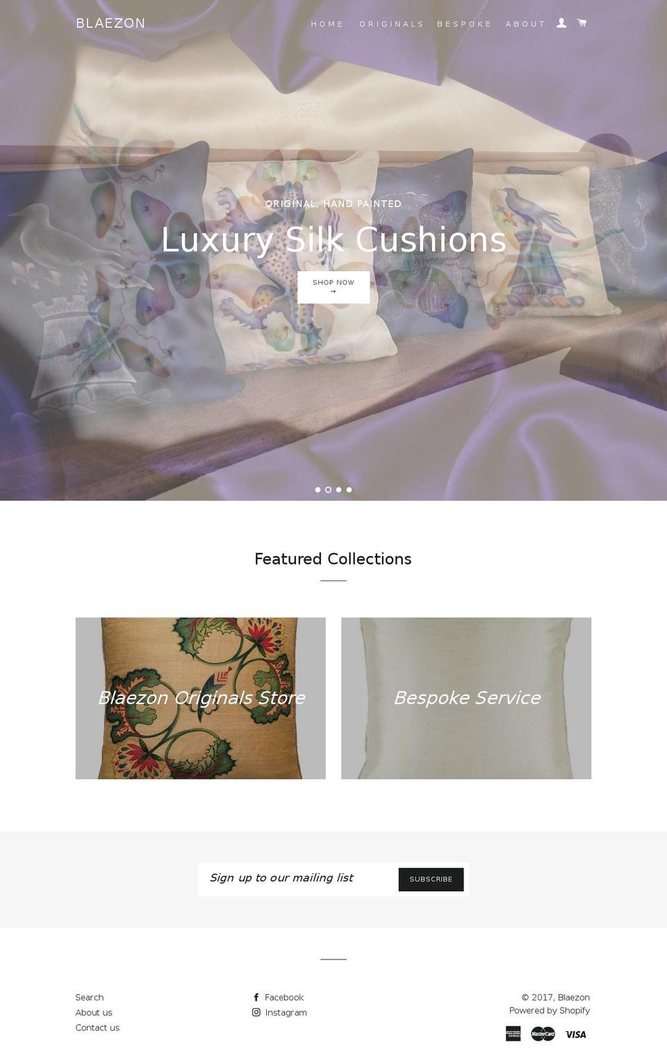 blaezon.com shopify website screenshot