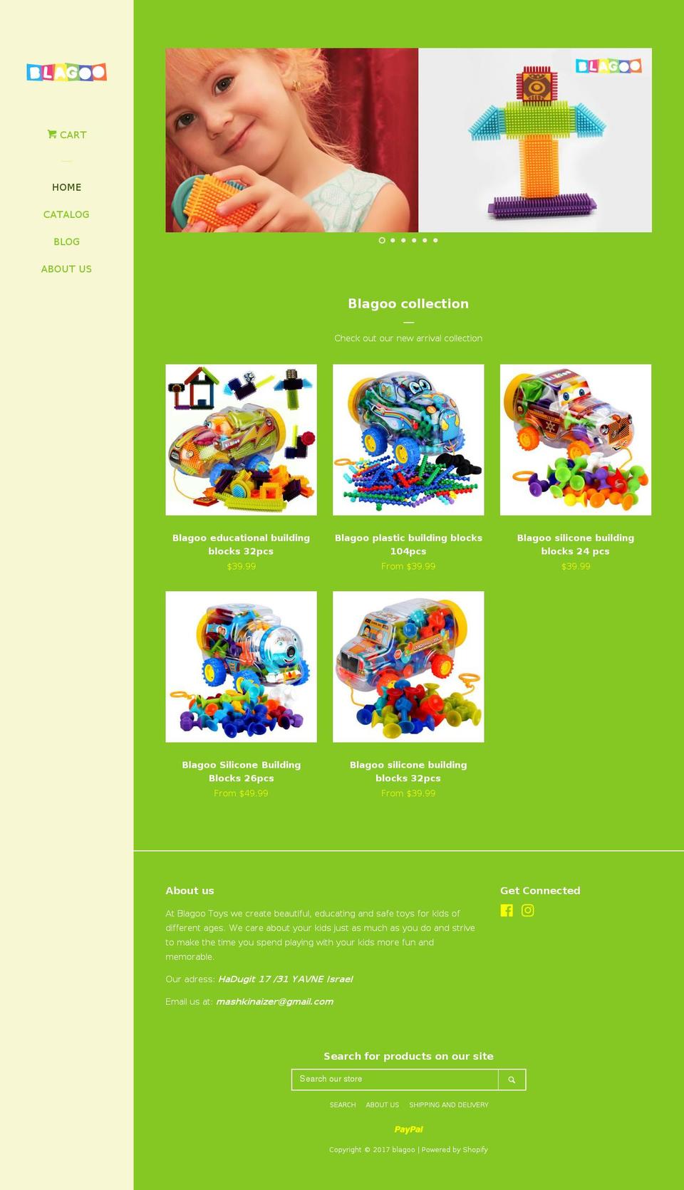 blagootoys.com shopify website screenshot