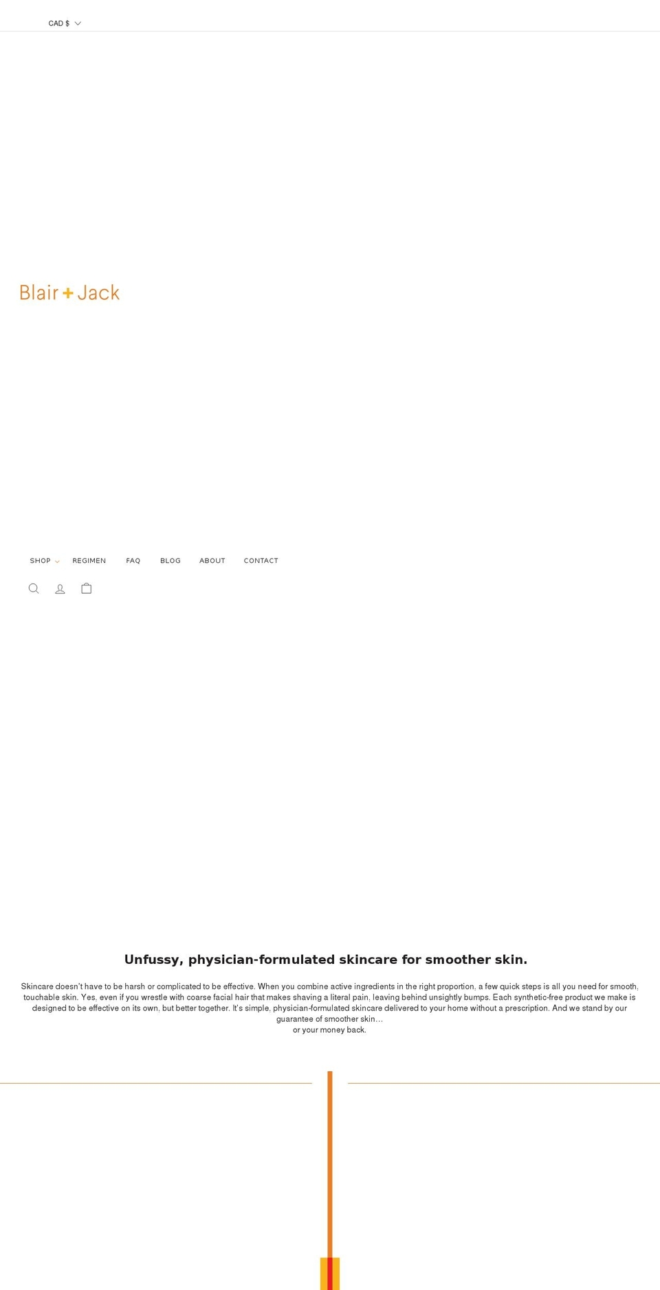 blairandjack.com shopify website screenshot