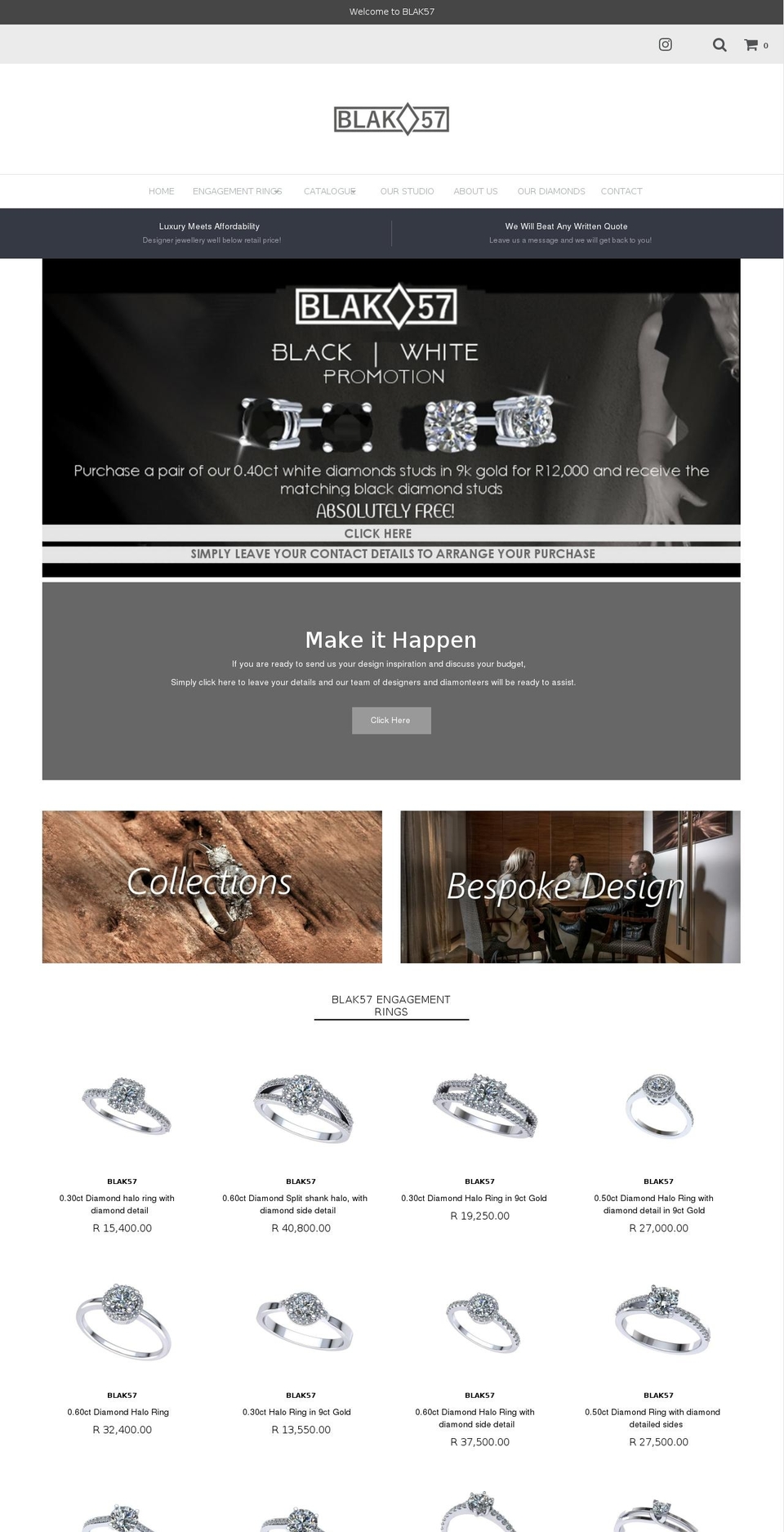 blak57.com — Shopify storefront screenshot