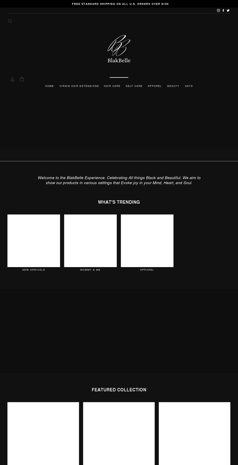 blakbelle.com shopify website screenshot