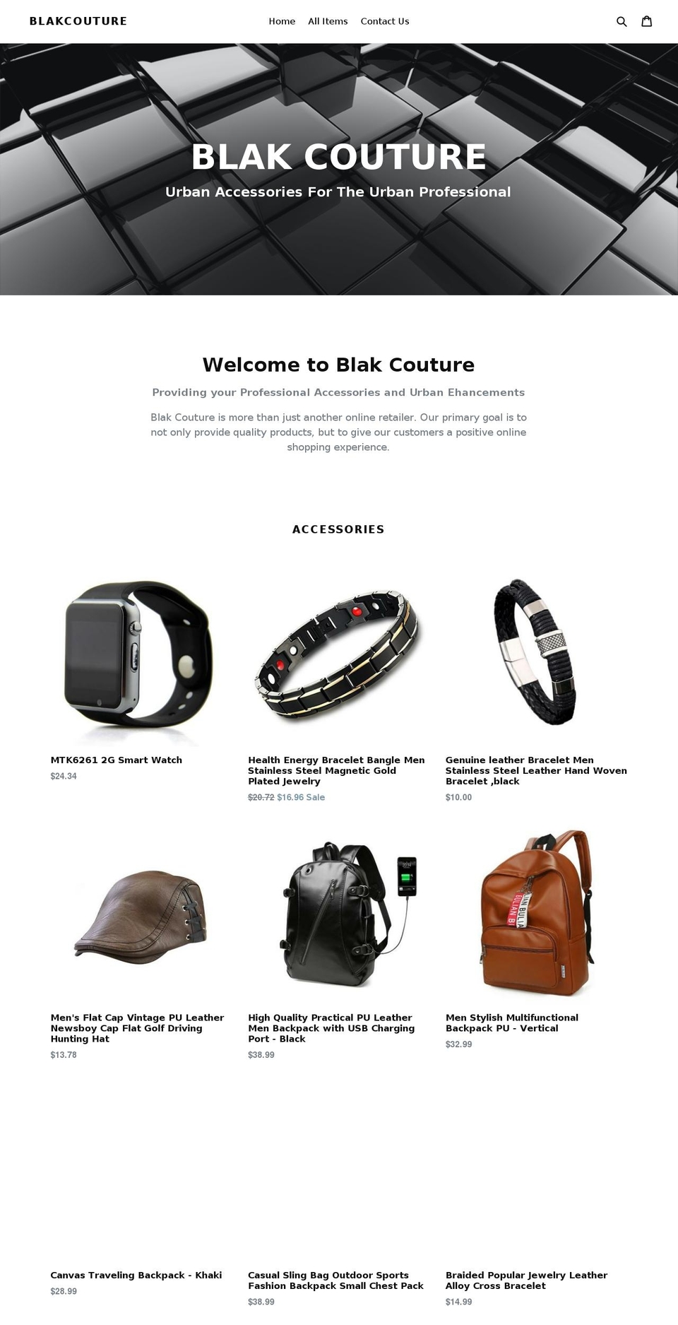 blakcouture.com — Shopify storefront screenshot