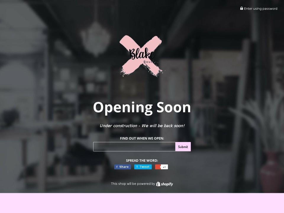 blake-boutique.myshopify.com shopify website screenshot