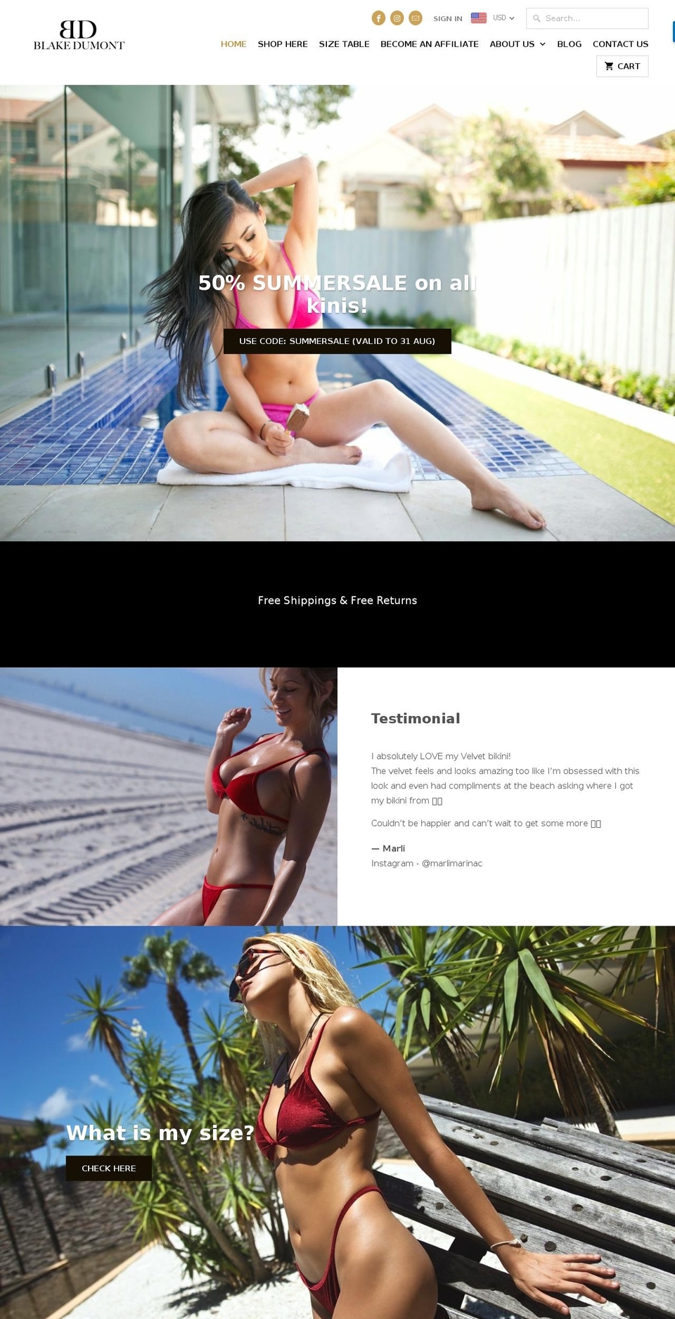 blakedumont.com — Shopify store on .com