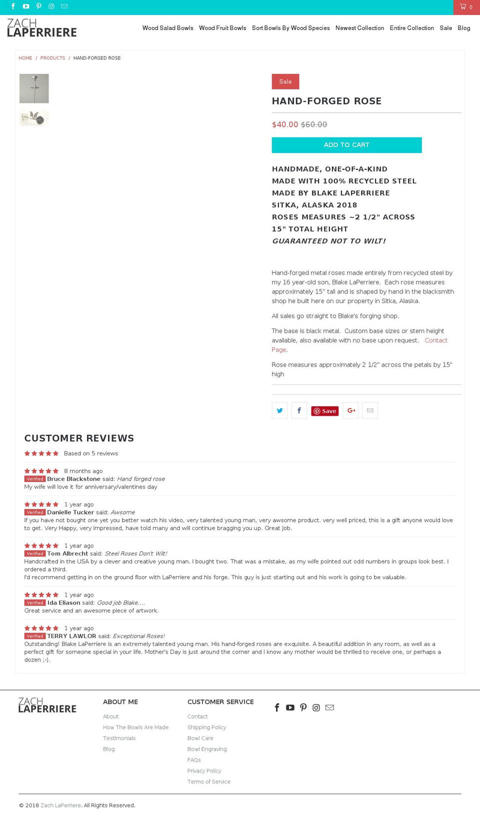 blakelaperriere.com — Shopify storefront screenshot