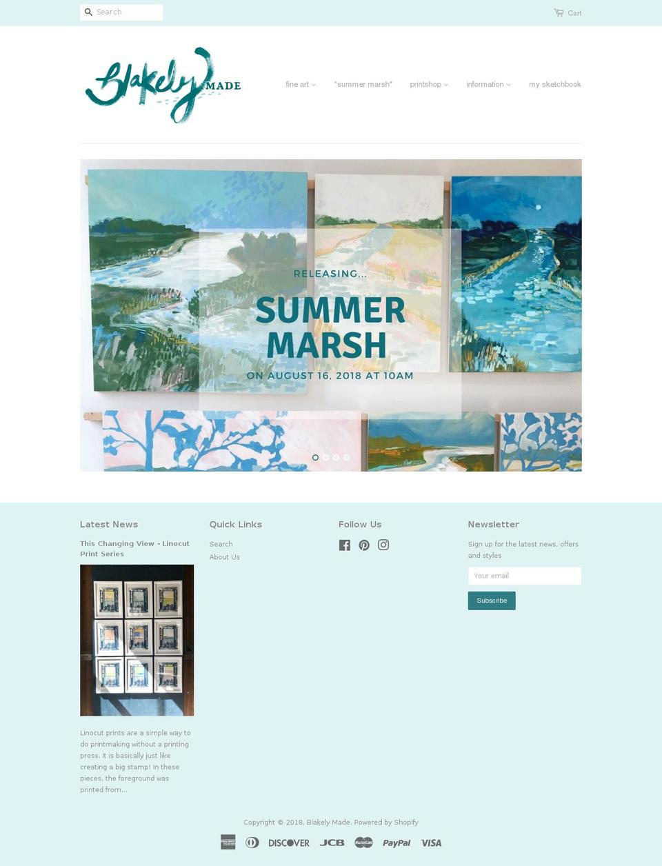 blakelymade.net shopify website screenshot