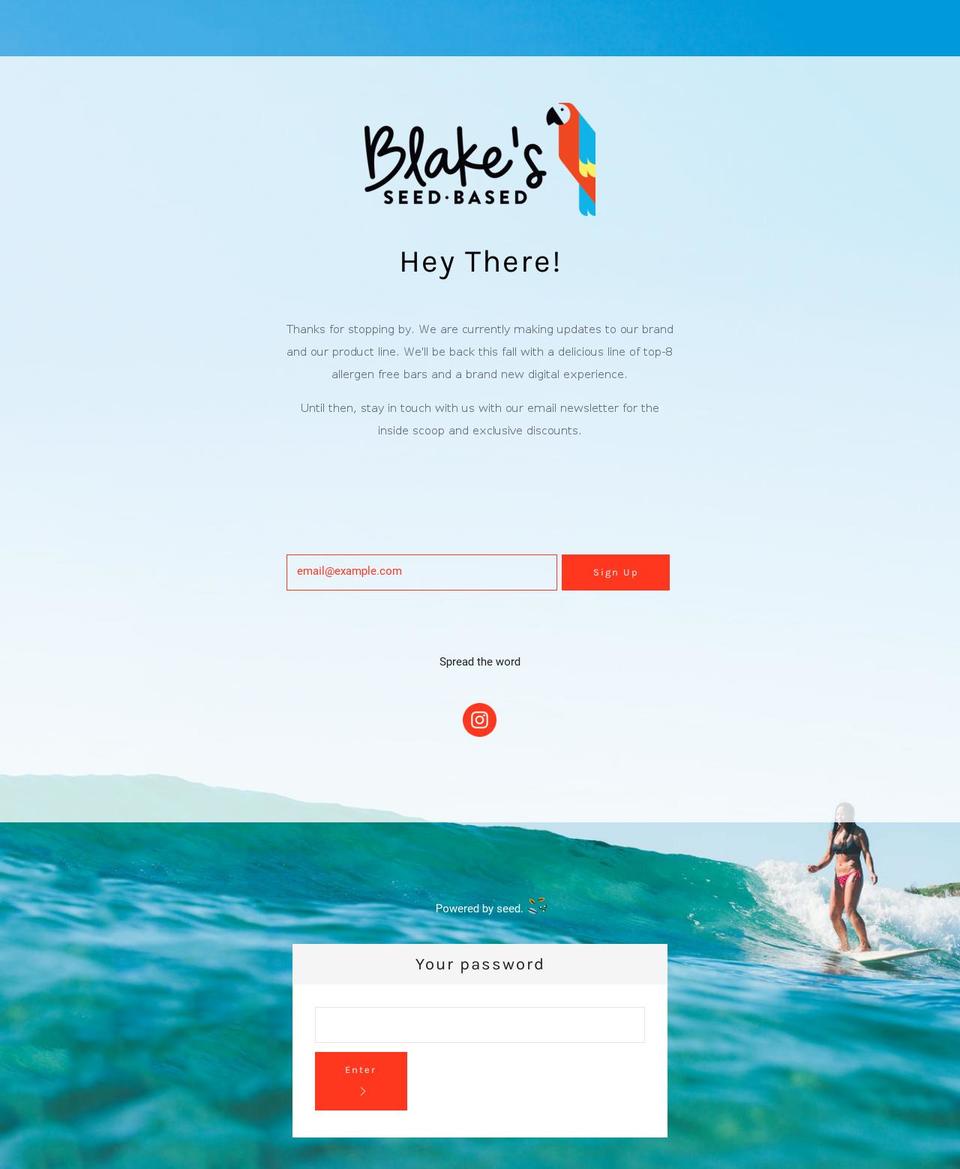 blakesnutfree.com shopify website screenshot