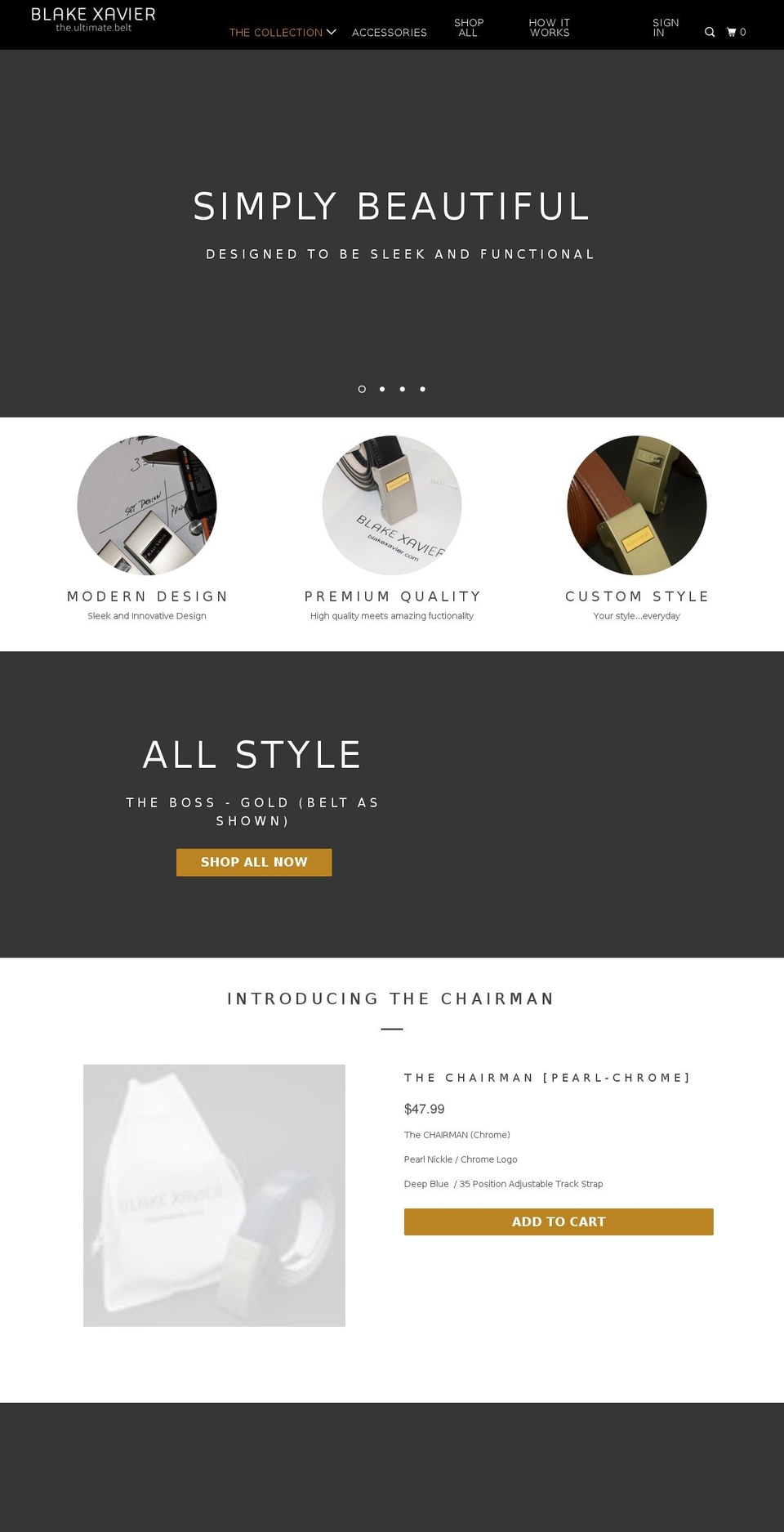 blakexavier.com shopify website screenshot