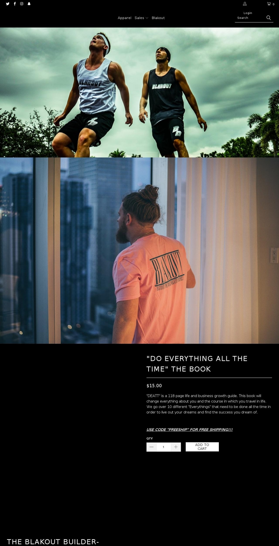blakoutclothing.com — Shopify storefront screenshot