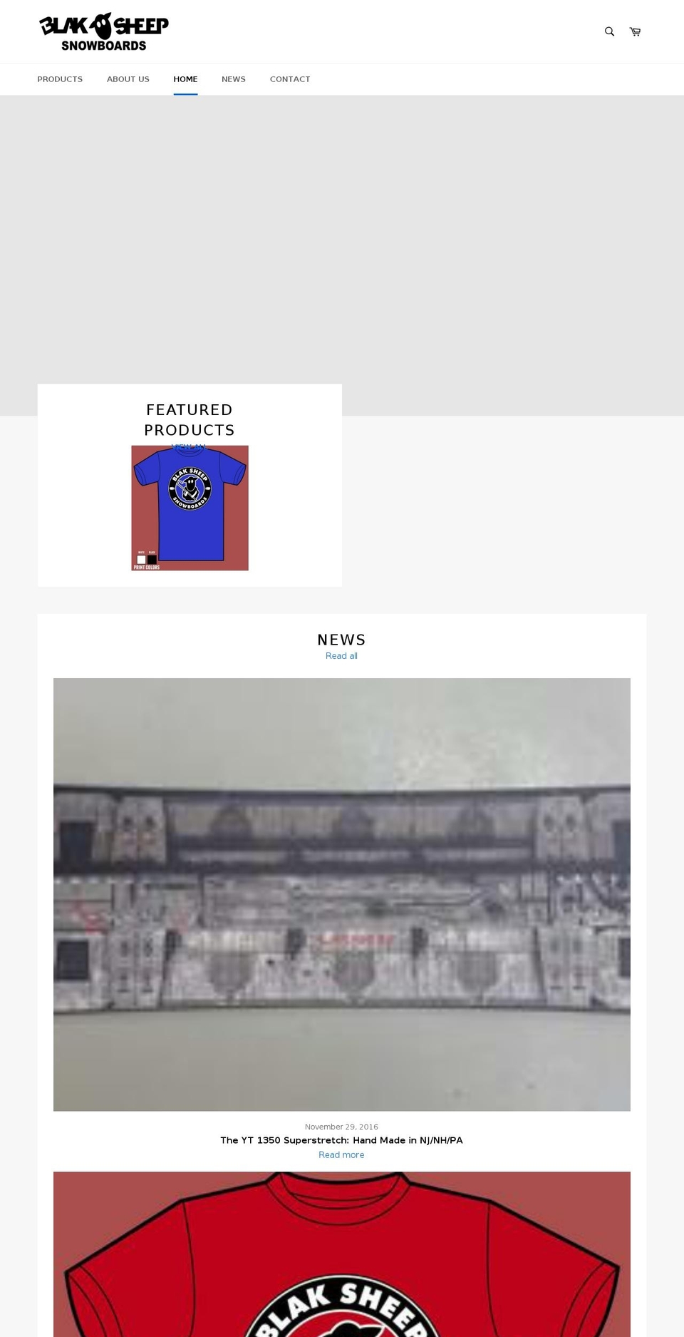 blaksheepsnowboards.com shopify website screenshot