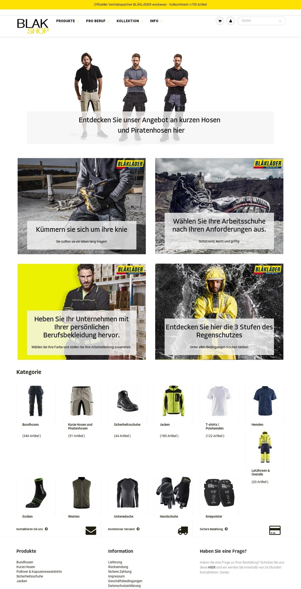 blakshop.de shopify website screenshot