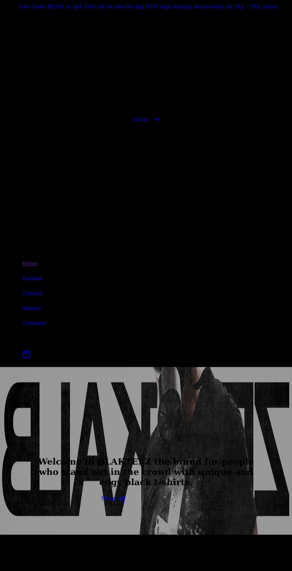 blakteez.com shopify website screenshot