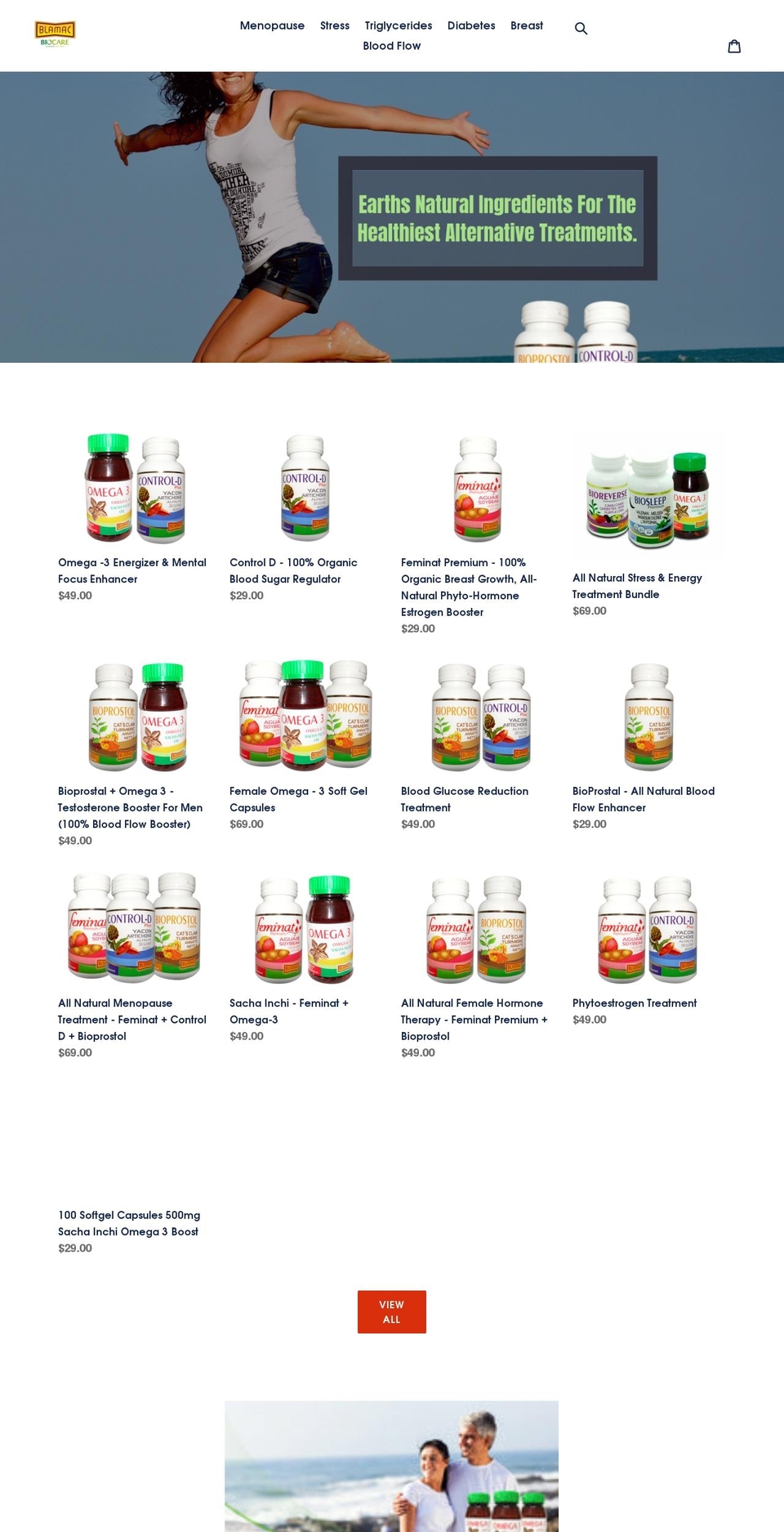 blamachealth.com shopify website screenshot