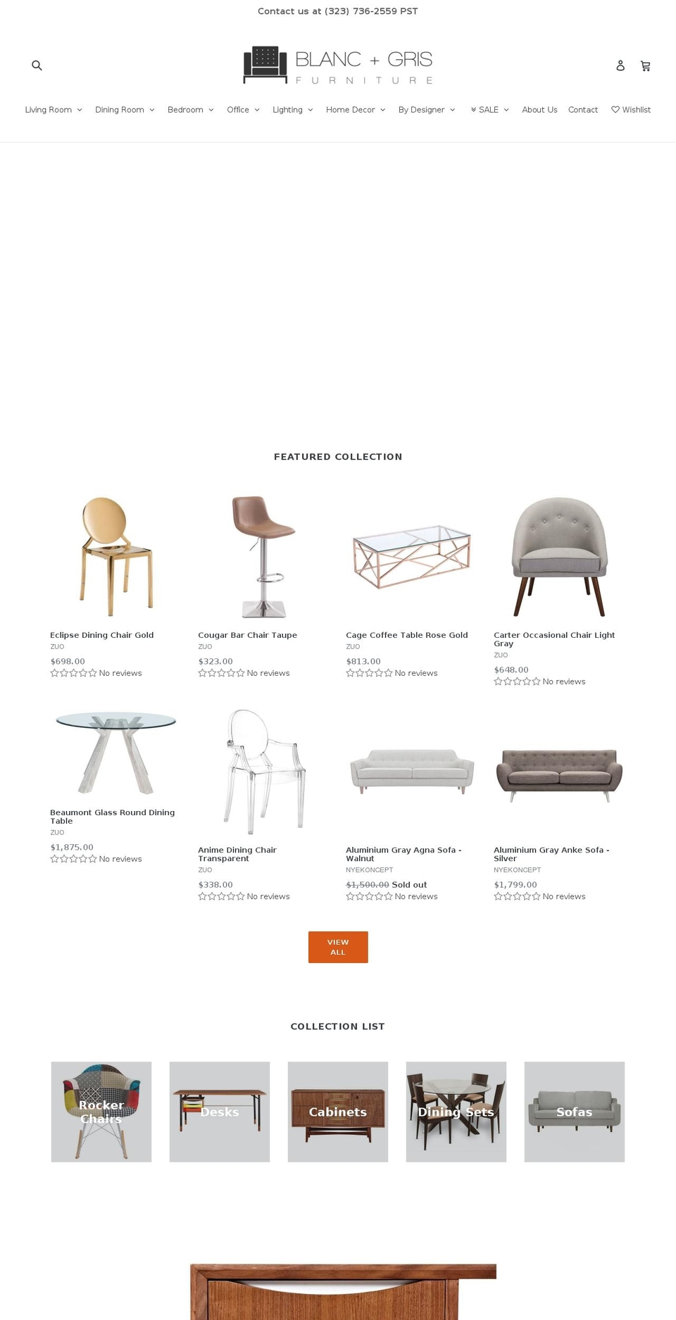 blancandgris.com — Shopify storefront screenshot