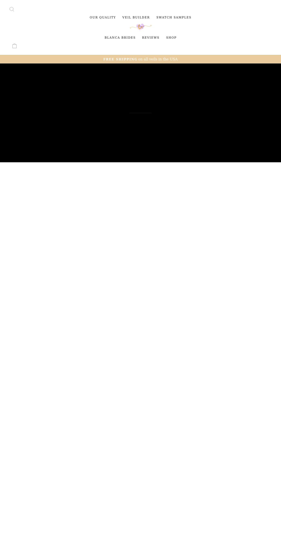 blancaveils.com shopify website screenshot