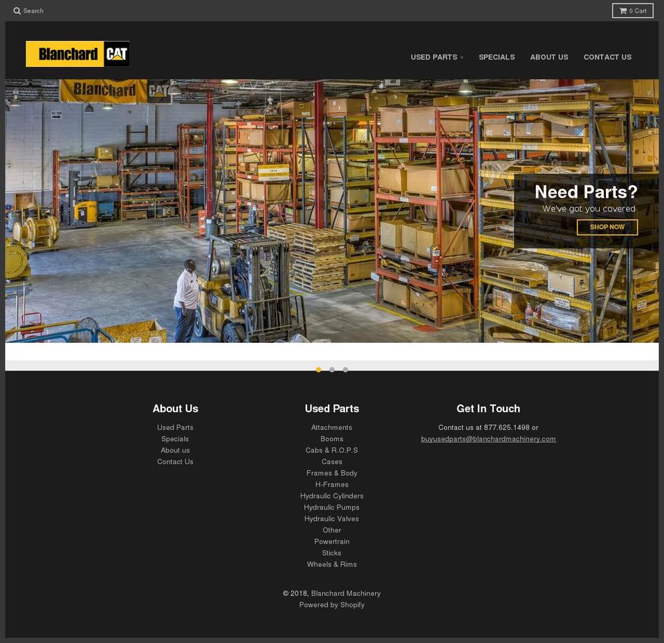 blanchardusedparts.com — Shopify storefront screenshot