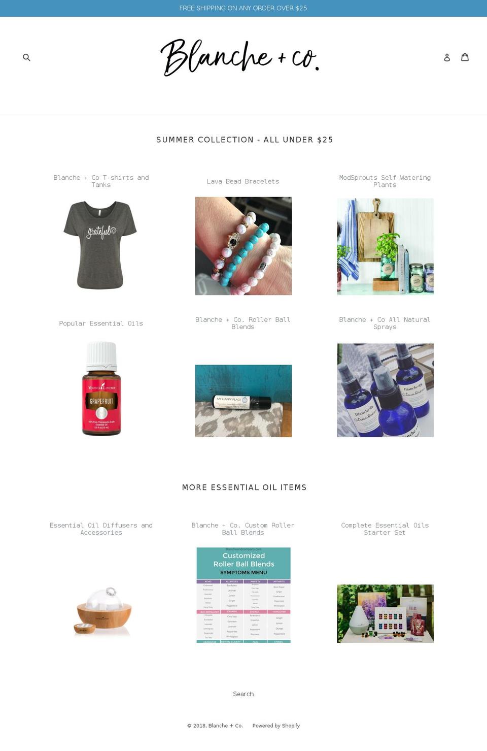 blancheandcompanystore.com — Shopify storefront screenshot