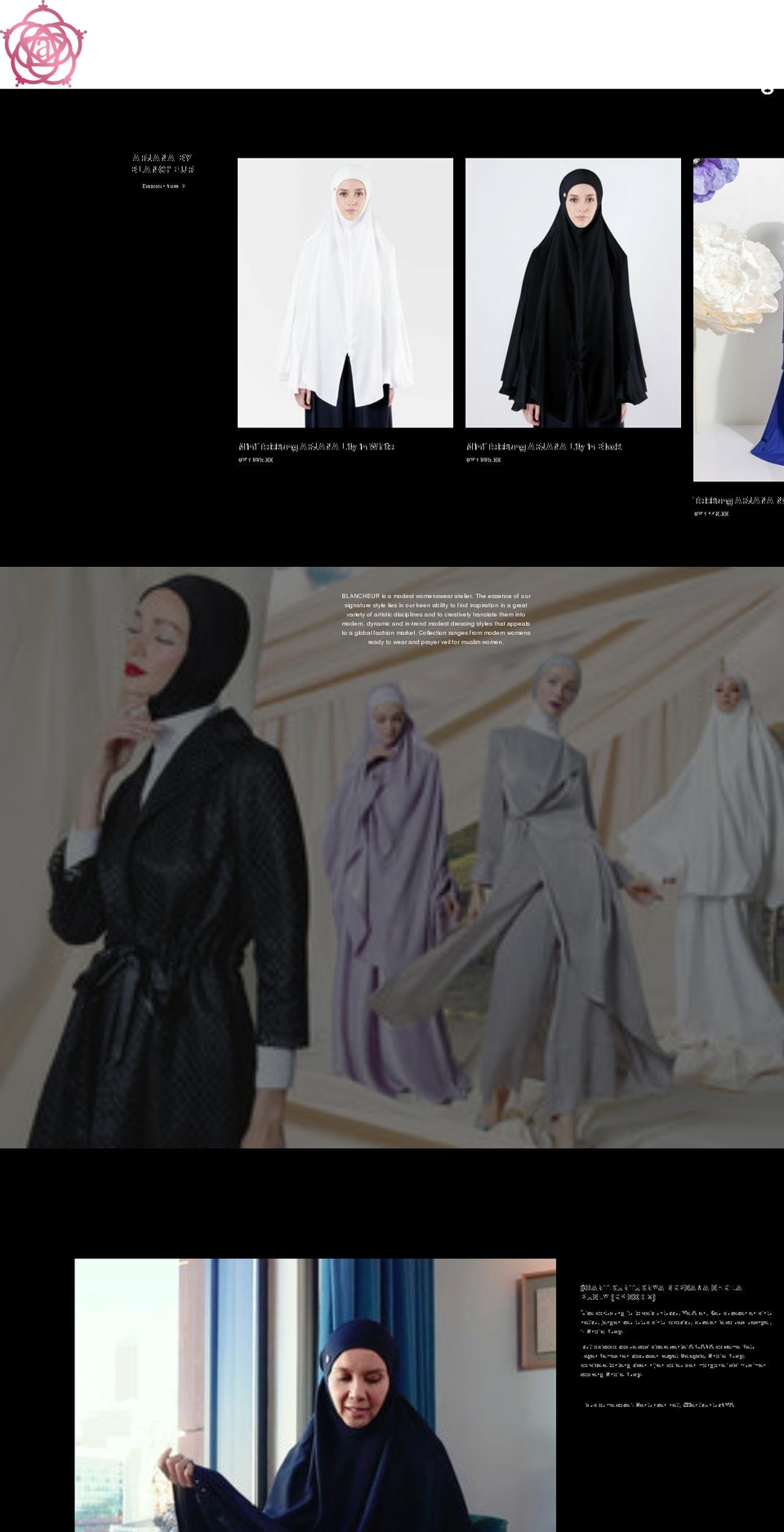 blancheur.co shopify website screenshot