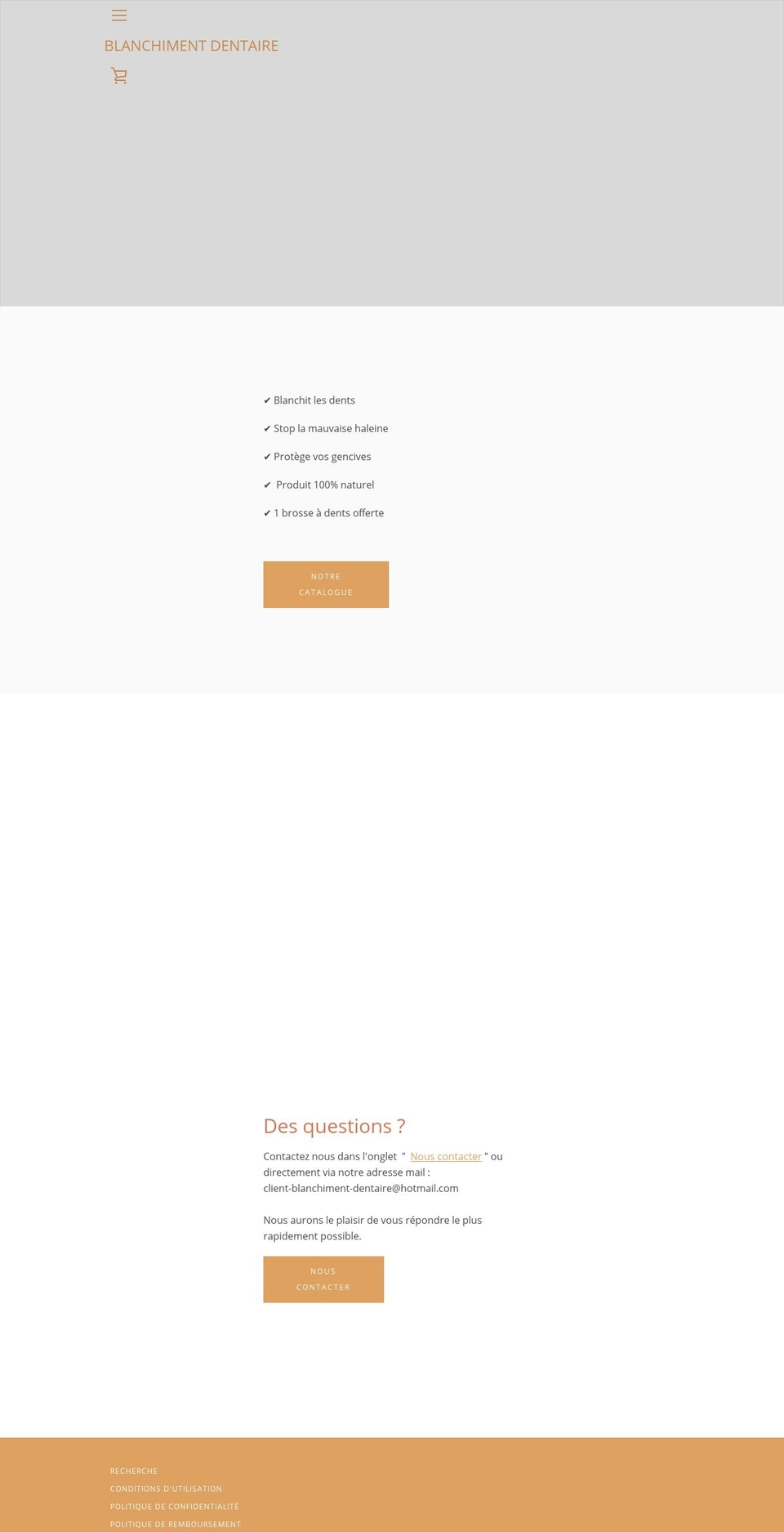 blanchiment-dentaire.net shopify website screenshot