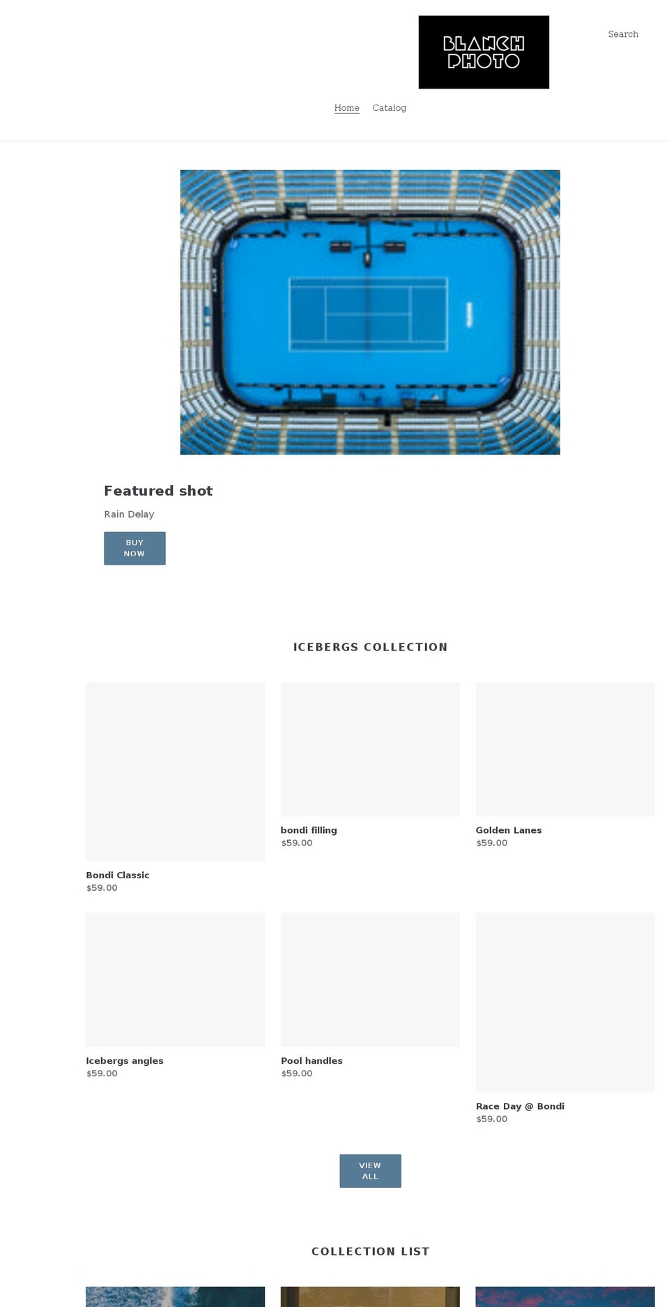 blanchphoto.com shopify website screenshot