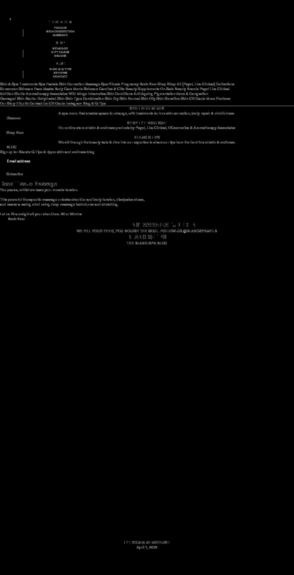 blancspa.com.au shopify website screenshot