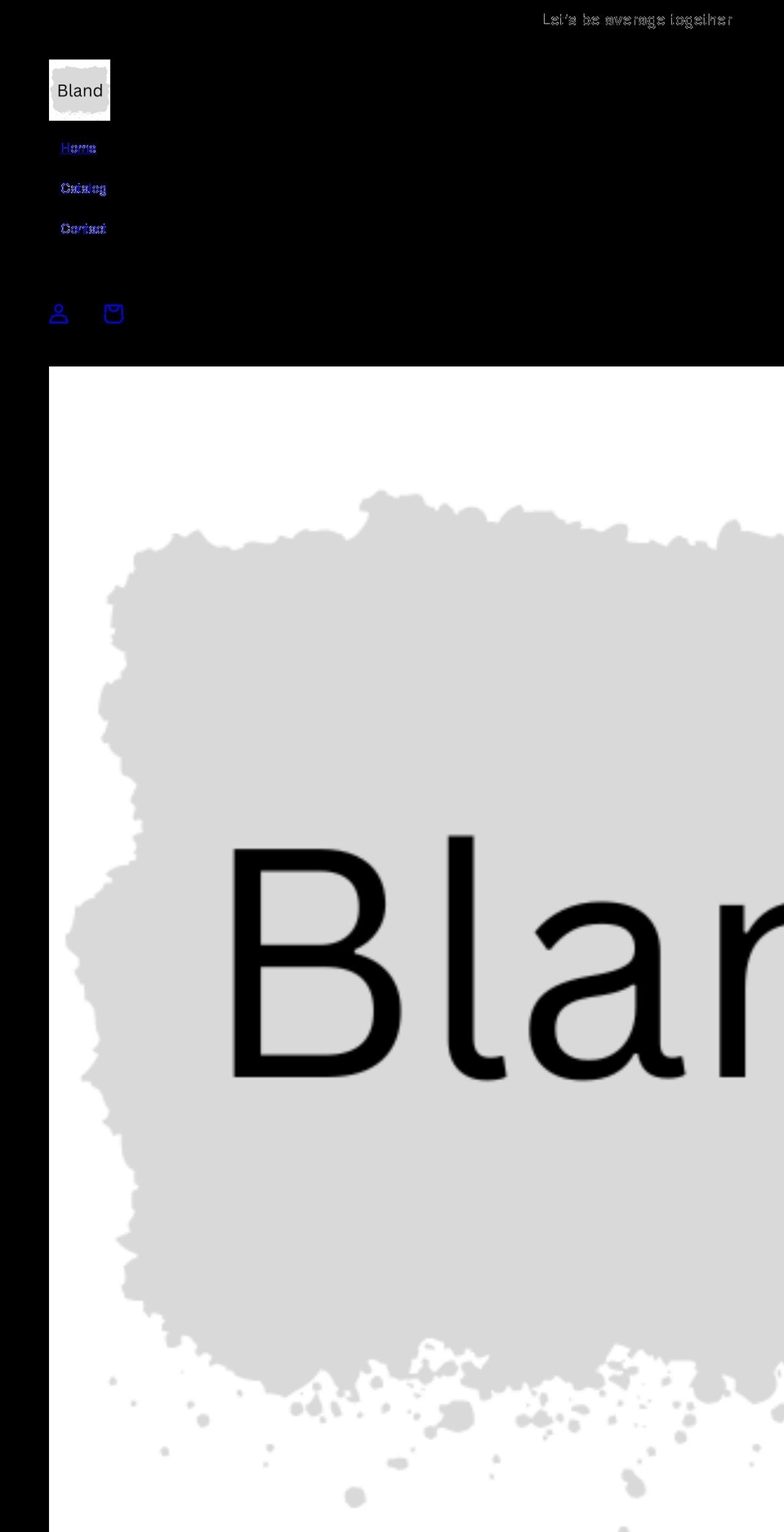blandapparel.com shopify website screenshot