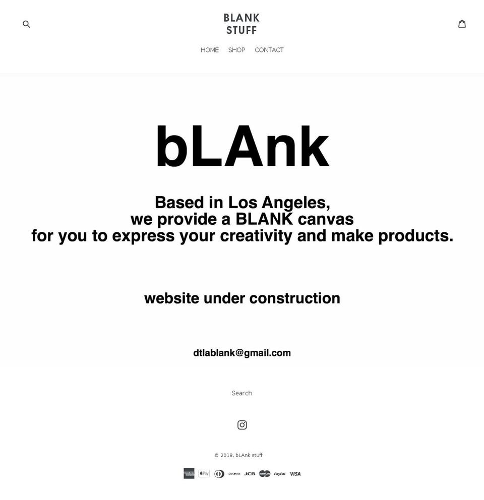 blank.company shopify website screenshot