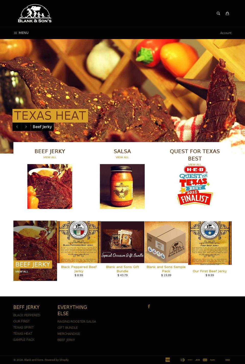 blankandsons-shop.com — Shopify storefront screenshot