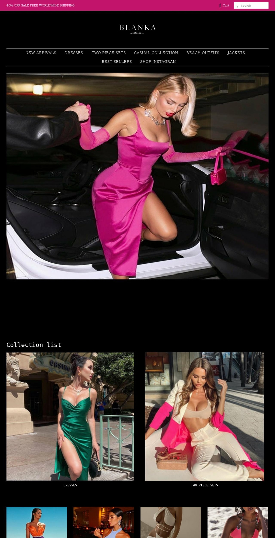 blankastore.com shopify website screenshot