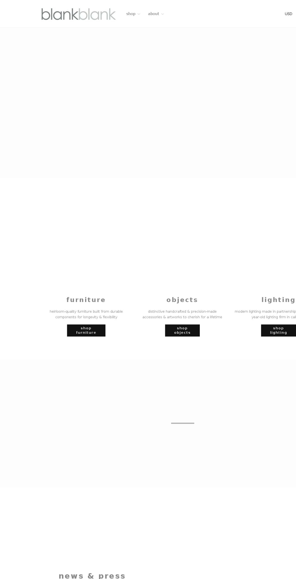 blankblank.net shopify website screenshot