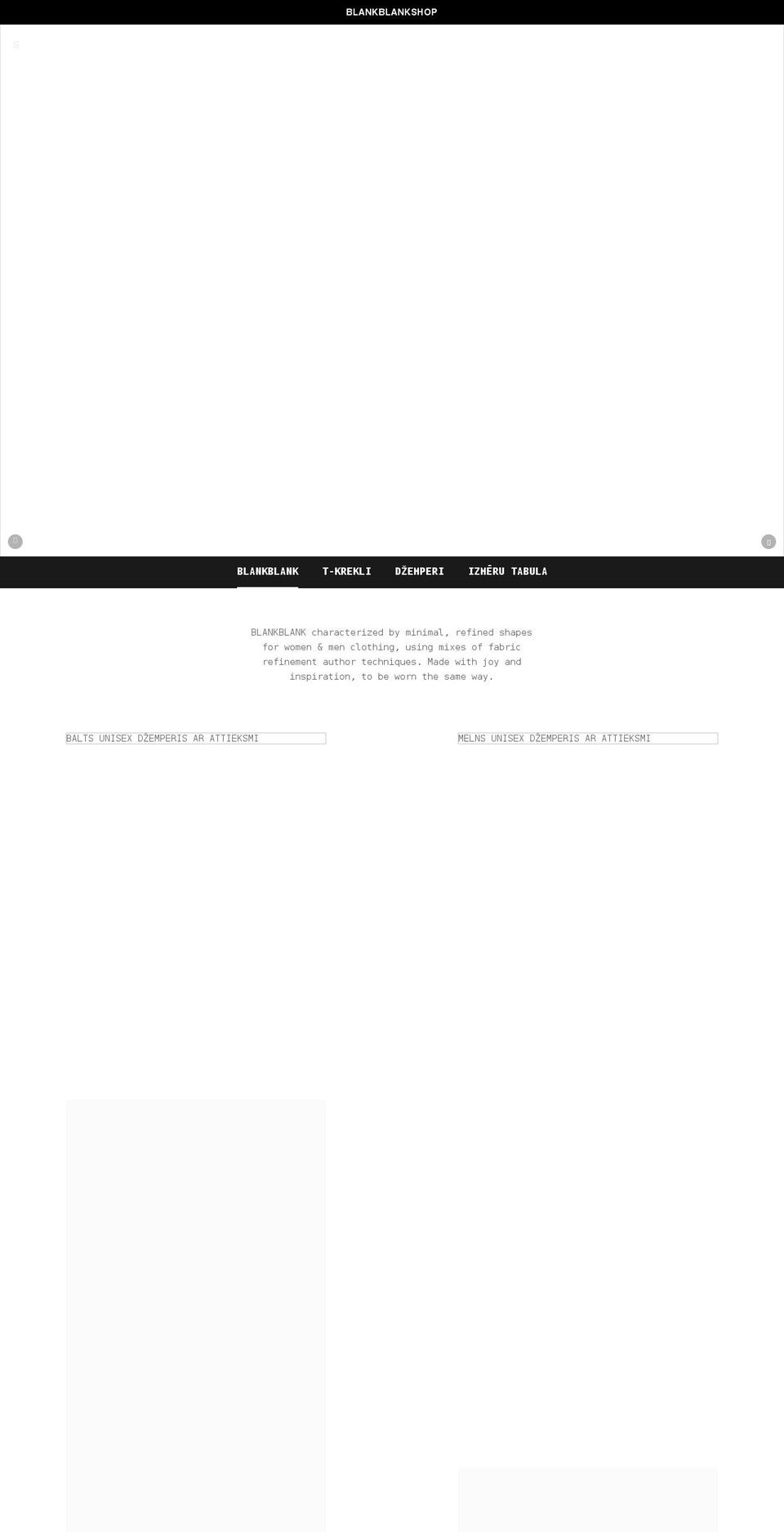 blankblank.shop shopify website screenshot