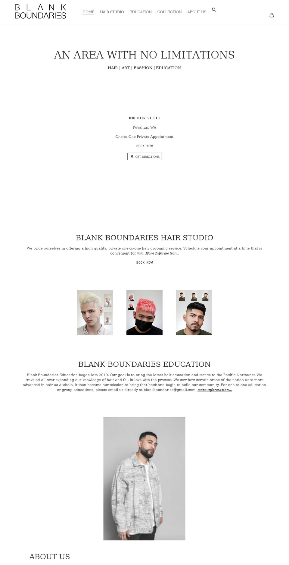 blankboundaries.com shopify website screenshot