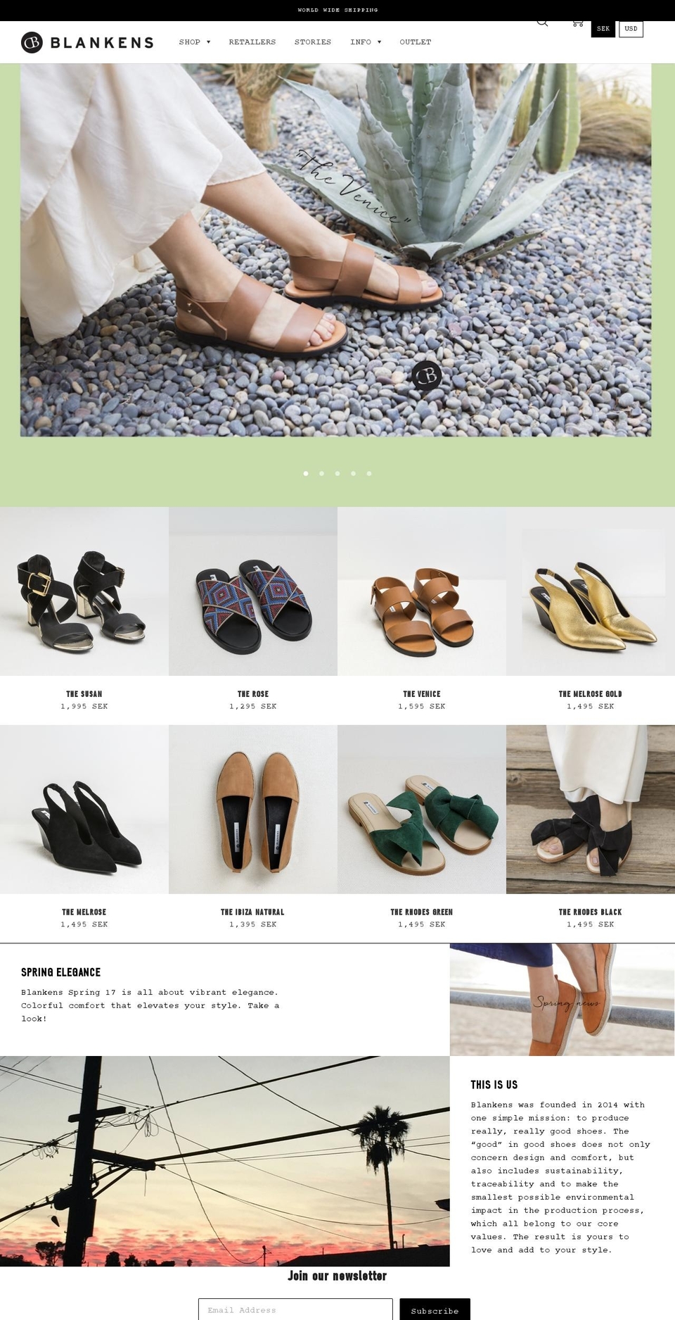 blankens.com shopify website screenshot