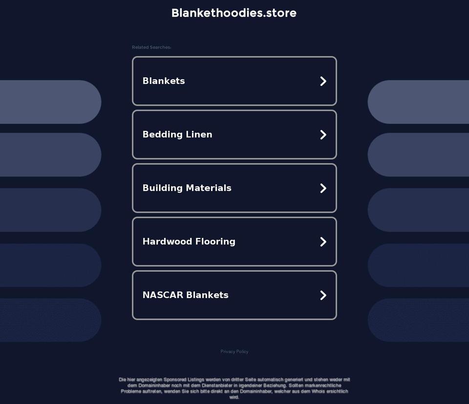 blankethoodies.store shopify website screenshot