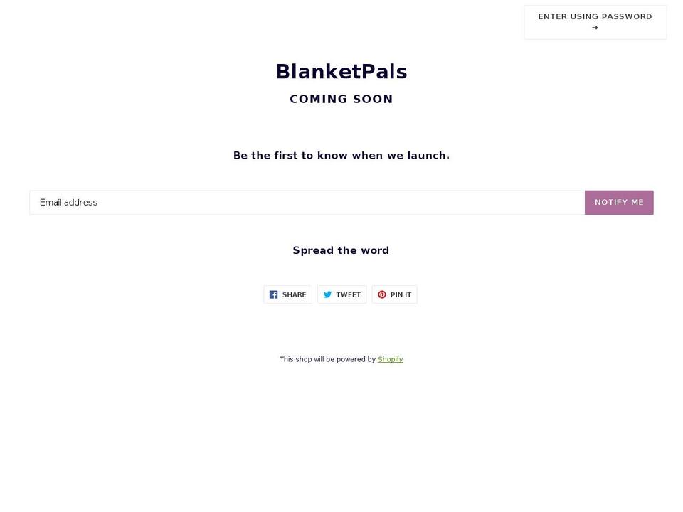 blanketpals.com — Shopify storefront screenshot