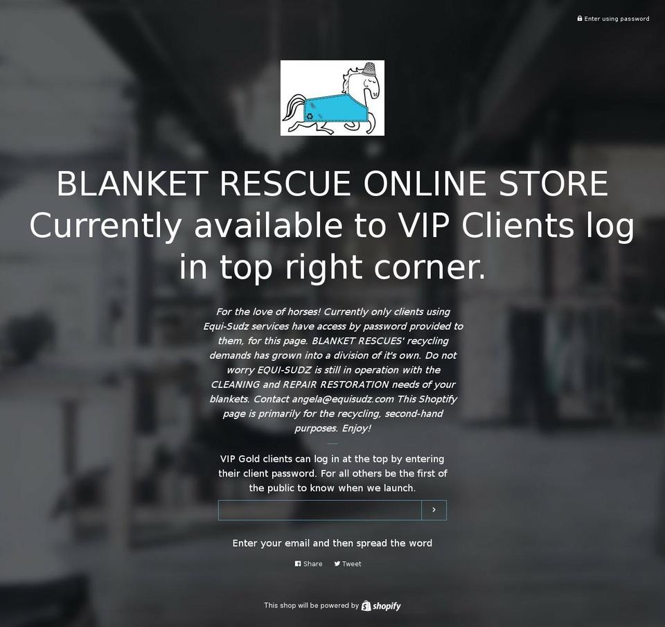 blanketrescue.org shopify website screenshot