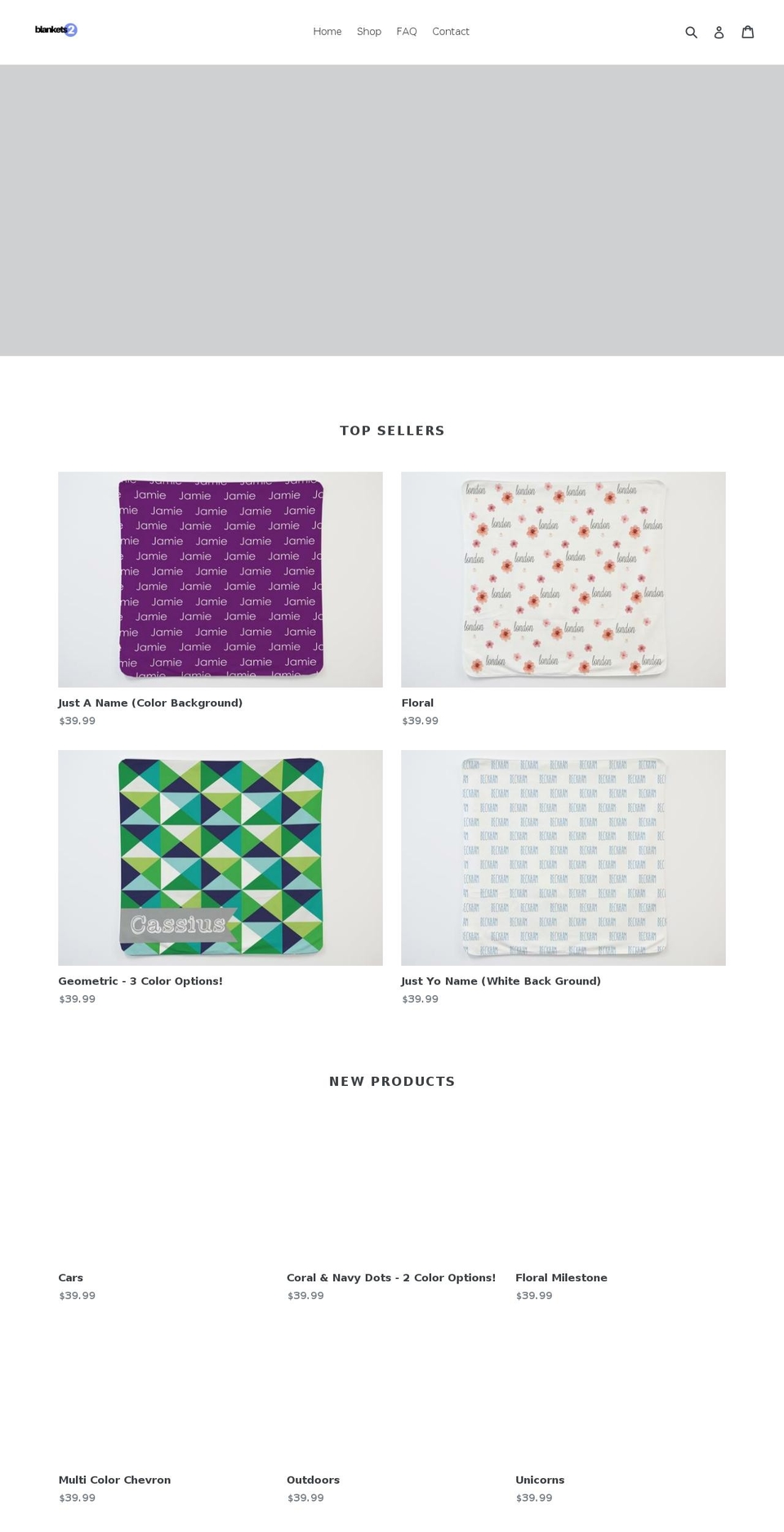 blankets2.com — Shopify storefront screenshot