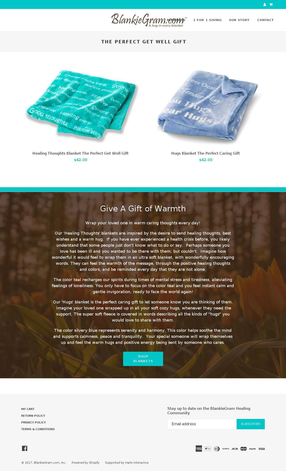 blankiegram.com shopify website screenshot