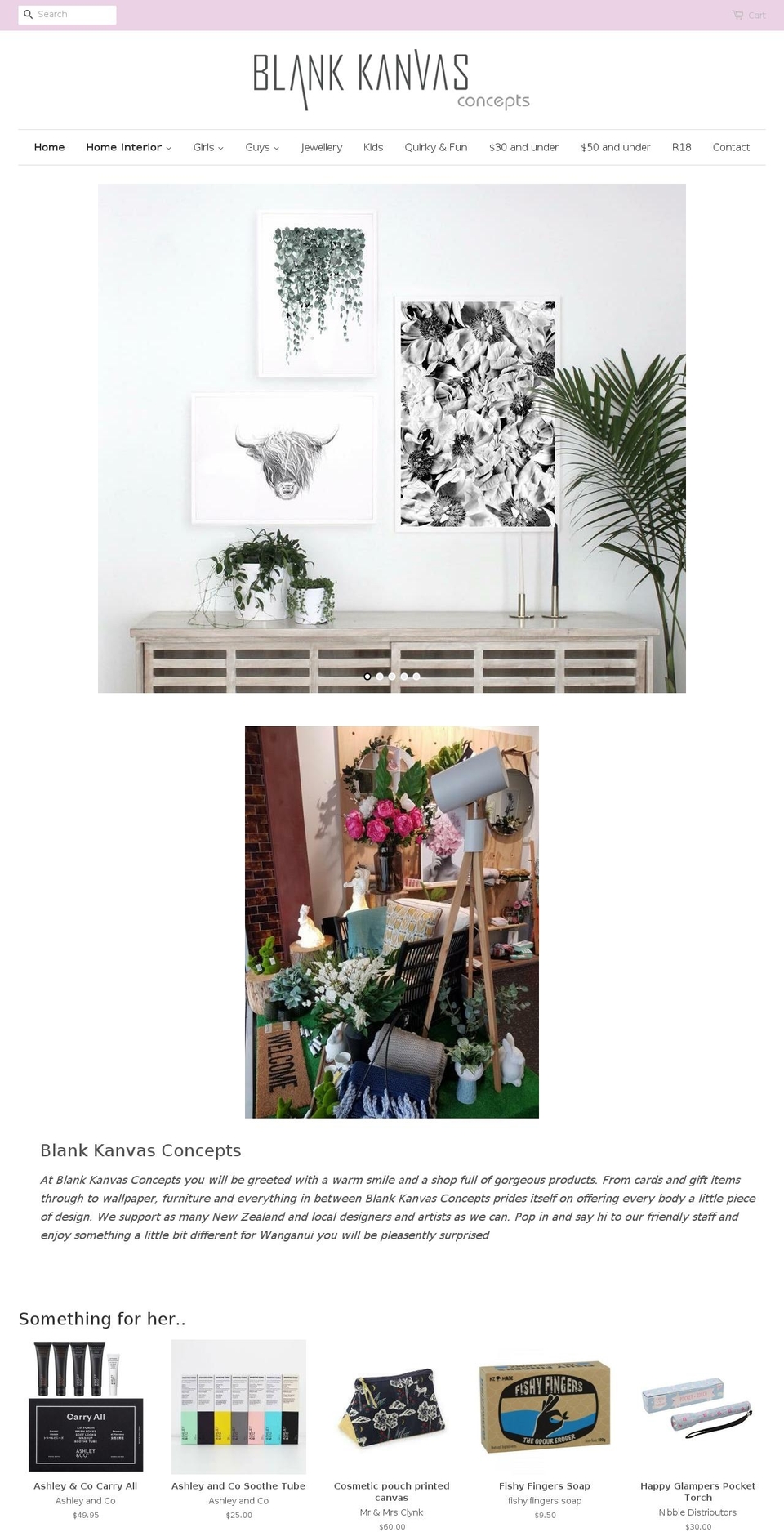 blankkanvasconcepts.com — Shopify storefront screenshot