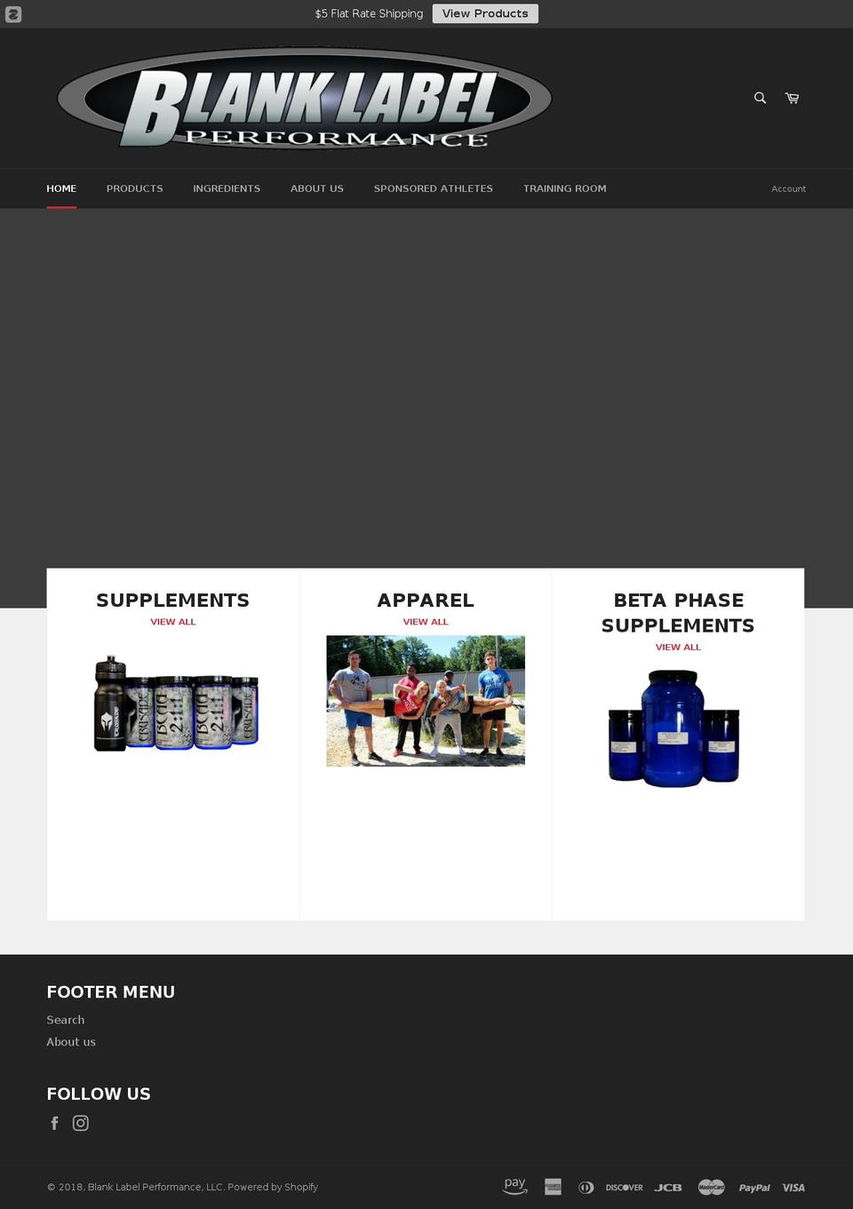 blanklabelperformance.com — Shopify storefront screenshot