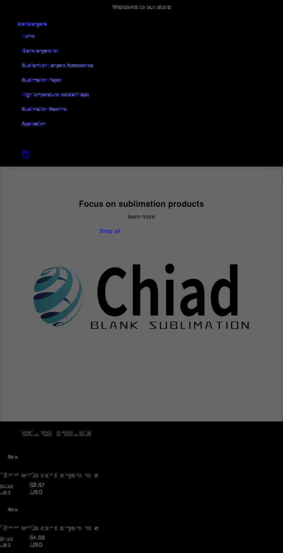 blanklanyard.com shopify website screenshot