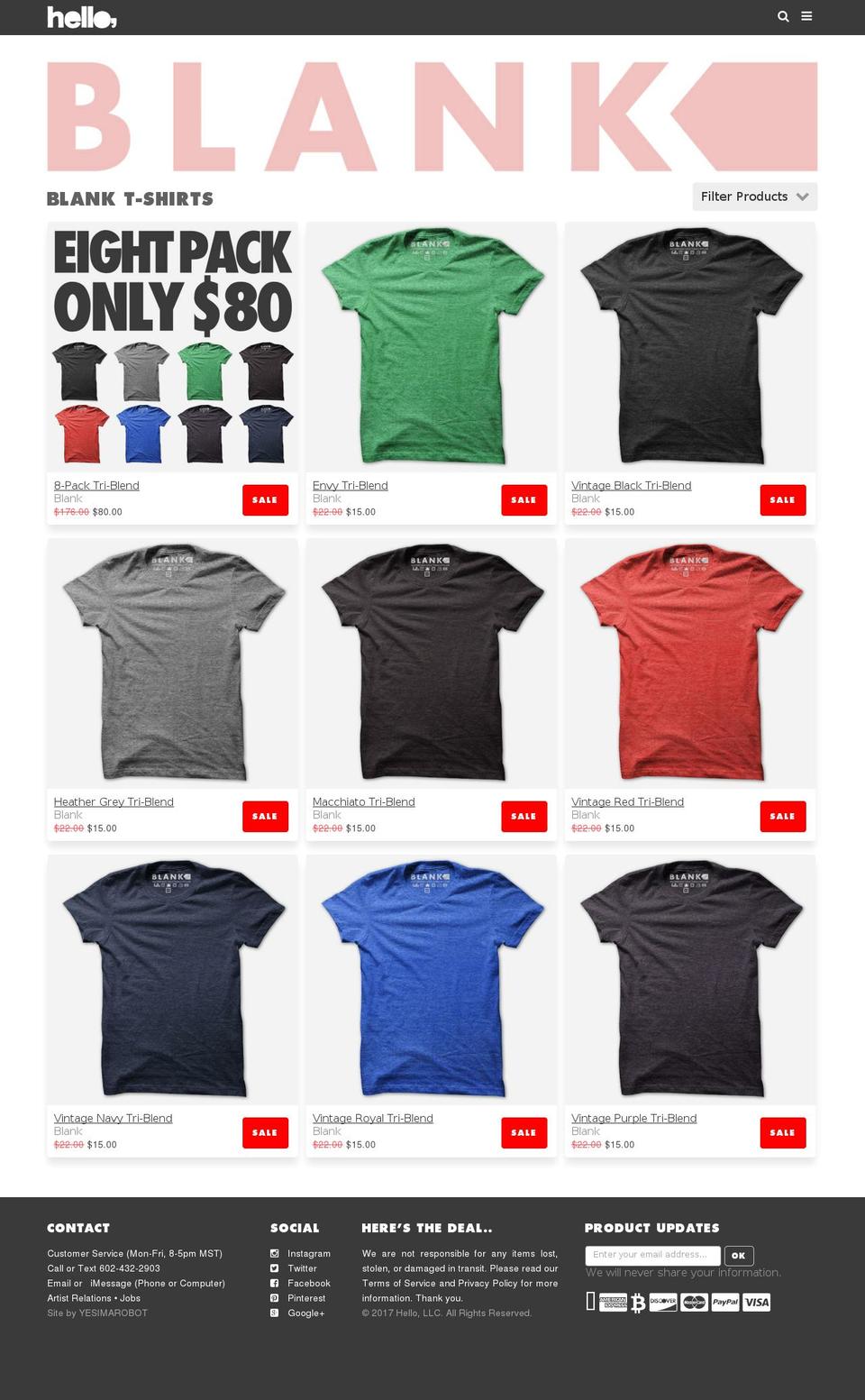 Hello Merch 2.0 REVISED 3-22-2016 Shopify theme site example blankretail.com