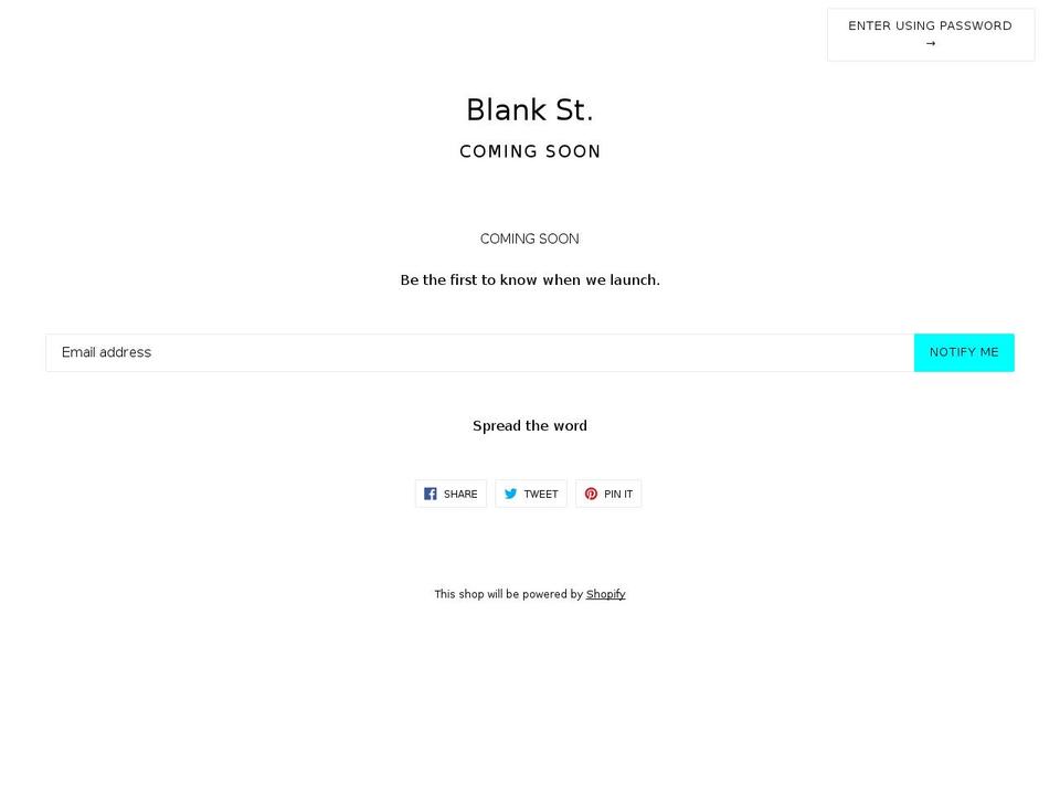 blankstco.com — Shopify storefront screenshot