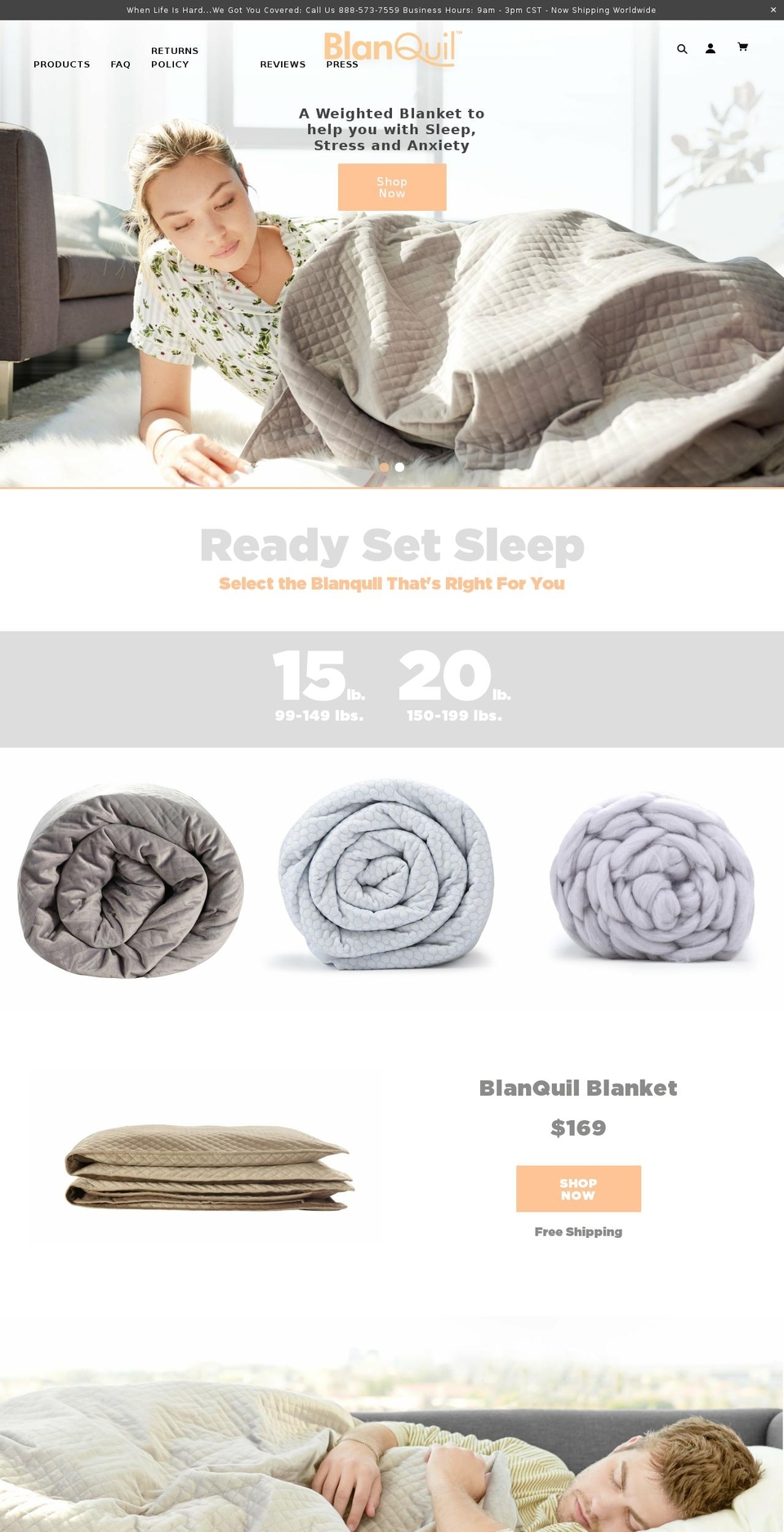 blanquil.com — Shopify storefront screenshot