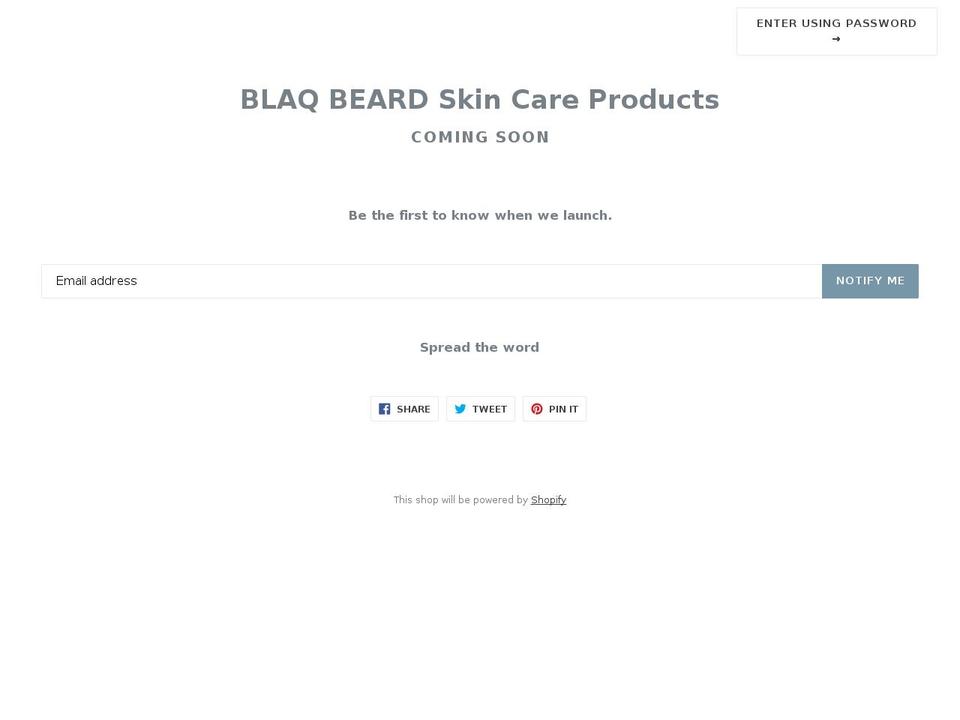 blaqbeard.com shopify website screenshot