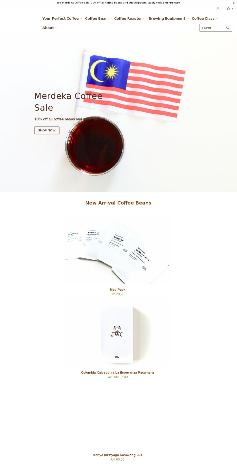 blaqcoffee.com — Shopify storefront screenshot