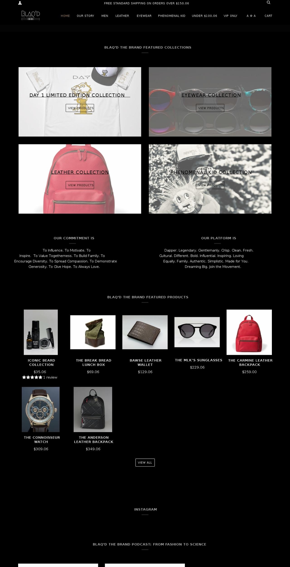 blaqdthebrand.com shopify website screenshot