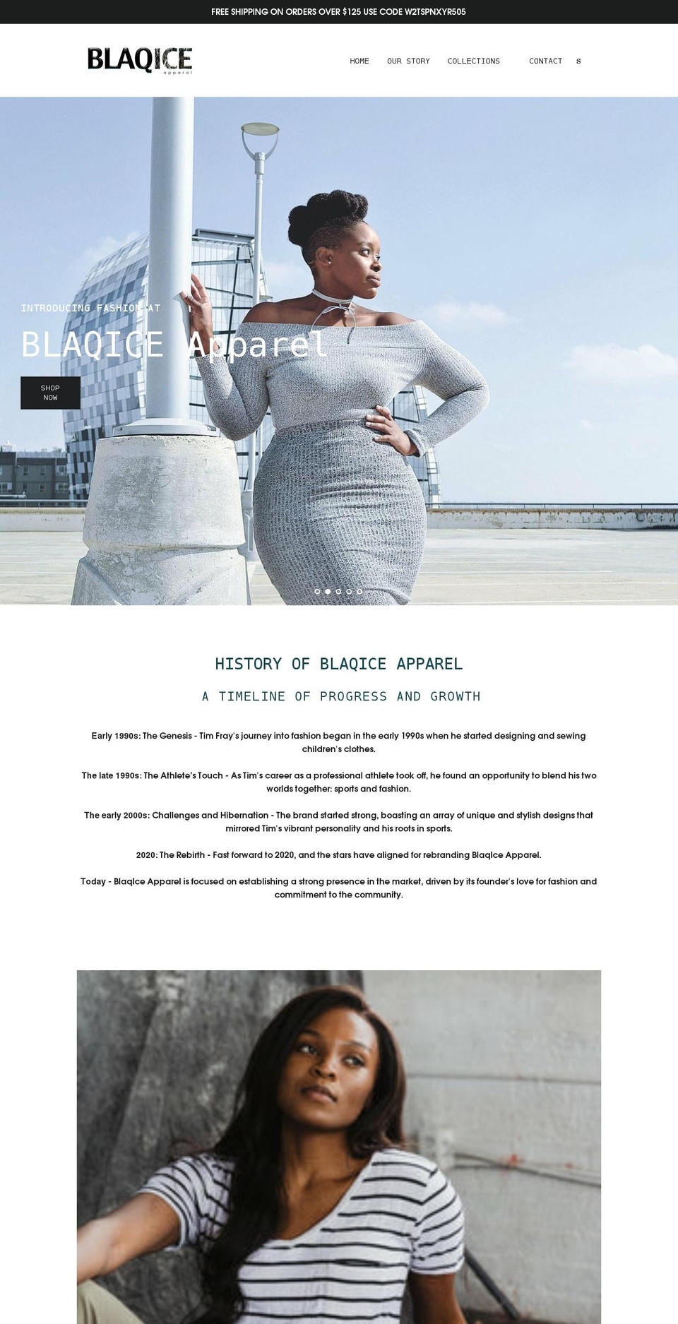 blaqiceapparel.com shopify website screenshot