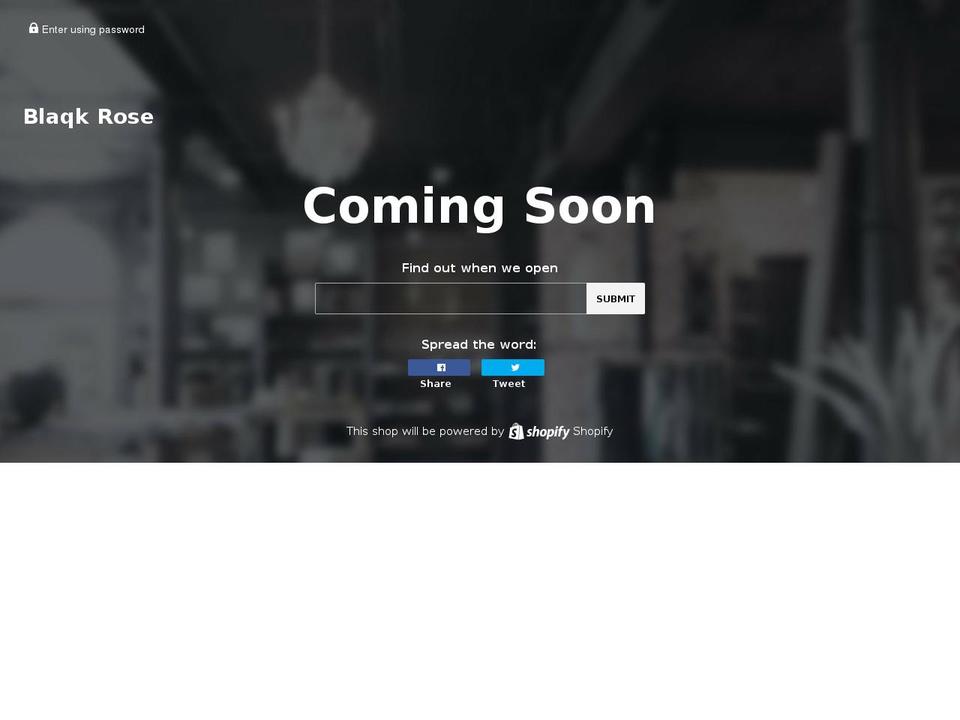 blaqkrose.com — Shopify storefront screenshot
